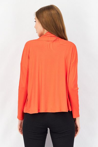 BB Dakota Women Split Neck Plain Cardigans, Hibiscus