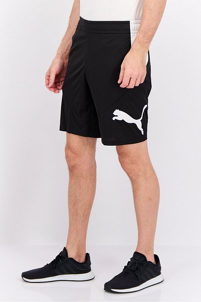 Puma Men Sportswear Fit Brand Logo 9 Inseam Training Shorts, Black