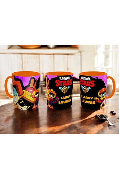 ALPŞAN TİCARET Brawl Stars Larry ile Lawrıe Kupa Bardak İçi ve Kulbu Turuncu ...