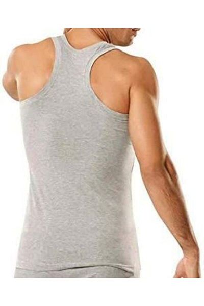 KEYAL Tutku Men's Gray 6-Pack Cotton Rib Sports Tank Top