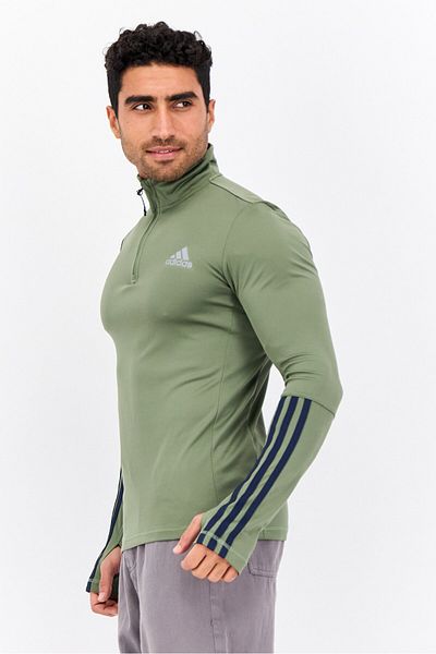 adidas Men Sportswear Fit Long Sleeves Training Sweatshirt, Olive