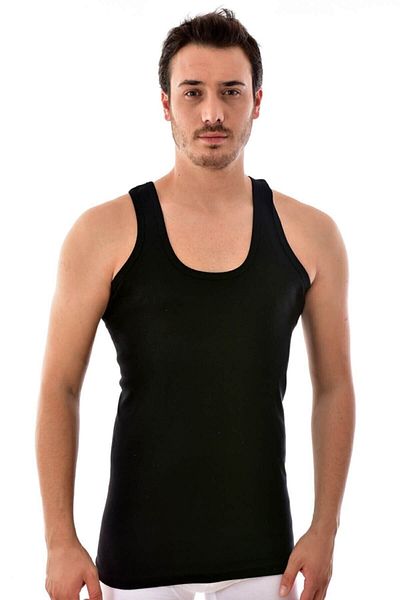 ENTAHA Tutku Ter0102 / Ribana Tank Top (6 Pcs) |   Black