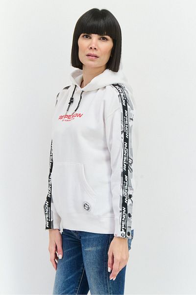 Aape By A Bathing Ape Women Brand Logo Long Sleeves Sweatshirt, White