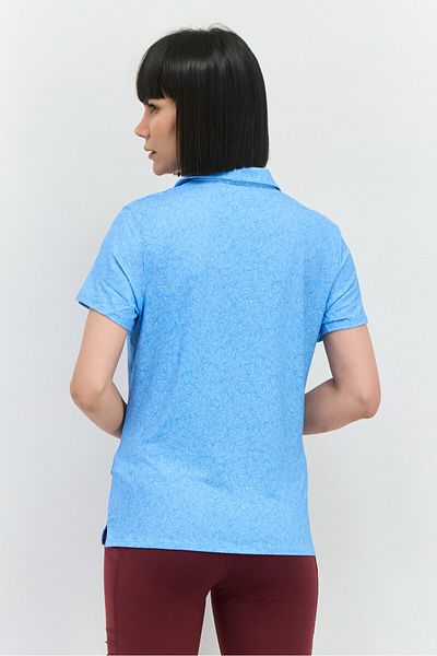 Puma Women Sportswear Fit Short Sleeve Training Polo Shirt, Light Blue