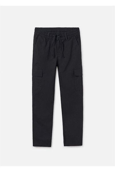 MAYORAL Pantaloni cargo de in pentru băiat negri 6526