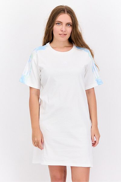 adidas Women Sportswear Fit Short Sleeve Training Dress, White
