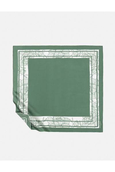 Pierre Cardin Green Silk Scarf 50309585 -Vr054