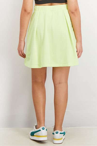 adidas Women Sportswear Fit Brand Three Stripe Mini Skirt, Light Green