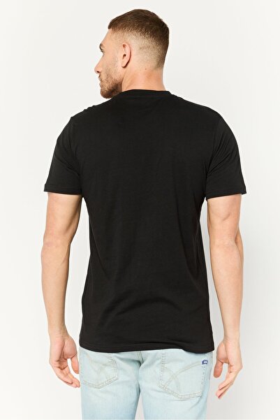 Cavalli Class Men Crew Neck Short Sleeve Graphic Print T-Shirt, Black Combo