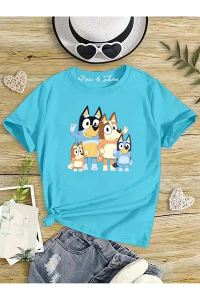 New Shine 1 tricou este un cadou pentru achiziții de 6 și mai sus în coș - Tricou oversize cu imprimeu Dog Family
