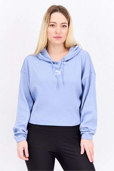 Puma Women Sportswear Fit Long Sleeve Outdoor Sweatshirt, Ice Blue