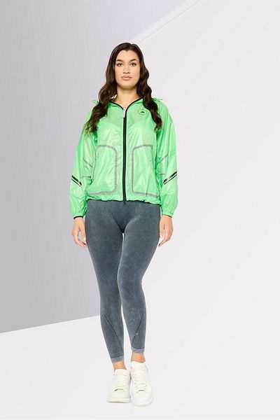 adidas Women Sportswear Fit Hooded Long Sleeve Training Jackets, Light Green