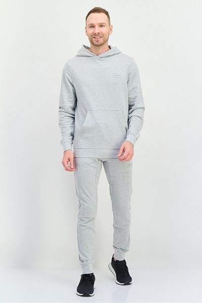 Crosshatch Men 2 Pieces Hooded Embroidered Logo Sweatshirt And Sweatpants Set, Grey