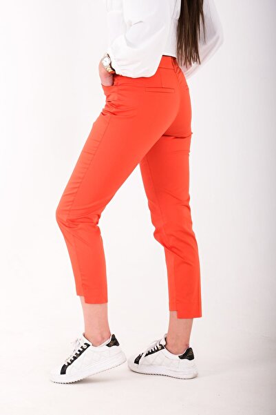 Blues Outlet بنطلون نسائي بقصة ضيقة مع جيوب علوية - فوشيا