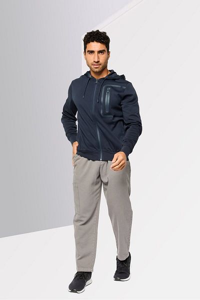 Harmont & Blaine Men Brand Logo Long Sleeves Hoodies, Navy Blue