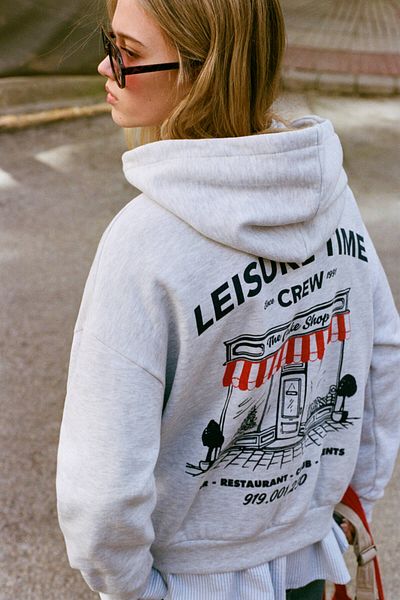 Pull & Bear Leisure Time Crew hoodie