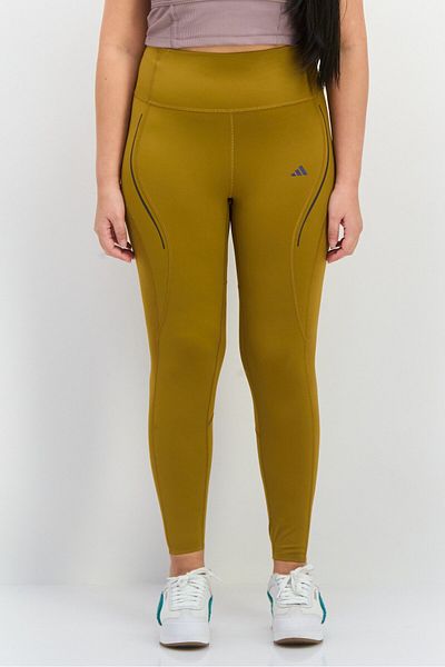 adidas Women Sportswear Fit Pull On Training Leggings, Mustard Brown