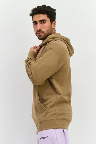 Puma Men Sportswear Fit Long Sleeve Outdoor Hooded Sweatshirt, Tan