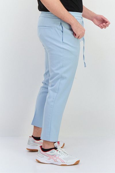 The Giving Movement Men Regular Fit Brand Logo Straight Leg Pant, Light Blue