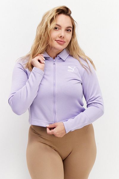 Puma Women Slim Fit Long Sleeve Brand Logo Training Sweatshirts, Lavender
