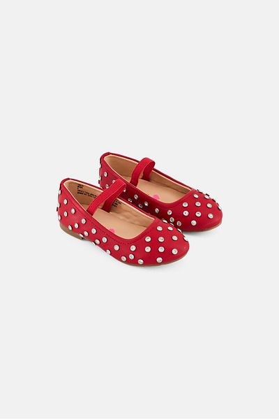 Steve Madden Toddlers Girl Tvinetar Slip On Shoes, Red
