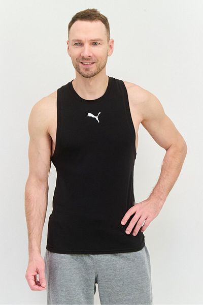 Puma Men Sportswear Fit Sleeveless Training Tank Tops, Black