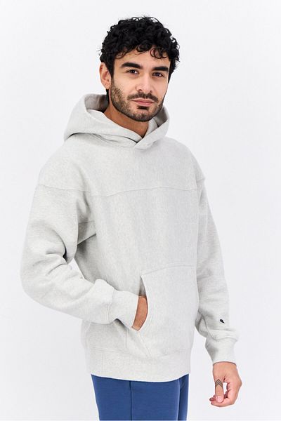 Champion Men Sportswear Fit Long Sleeves Outdoor Hoodies, Grey