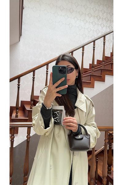 NOTHING Women's Brown Mini Hand and Shoulder Bag with Chain Strap