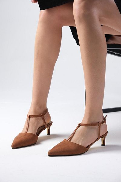 Mio Gusto Tyra Tan Color Women's Heeled Shoes