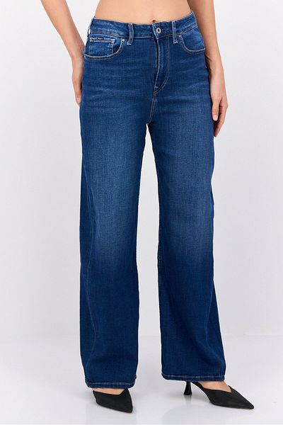 Pepe Jeans Women Regular Fit Washed Stretchable Jeans, Blue