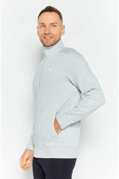 Puma Men Sportswear Fit Long Sleeve Outdoor Track Jacket, Light Blue