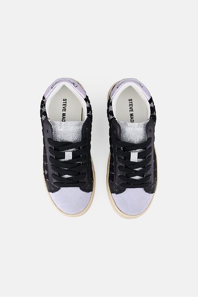 Steve Madden Kids Girls Jmolly Lace Up Casual Shoes, Black