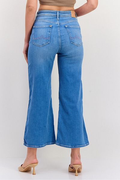 Pepe Jeans Women Regular Fit High Rise Wash Jeans, Blue