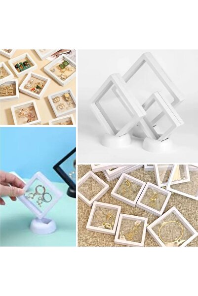 alpotekno 11X11Cm with Stand 3D Jewelry Kinet Keepsake Collection Storage Box Clear Film Frame