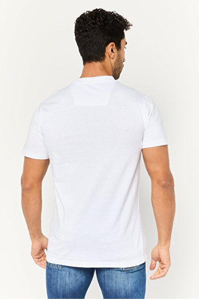 Cavalli Class Men Crew Neck Short Sleeves Brand Logo T-Shirt, White