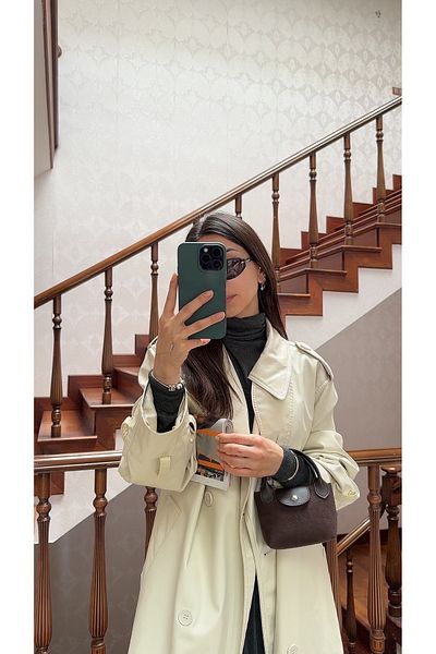 NOTHING Women's Bitter Brown Mini Hand and Shoulder Bag with Snap Closure and Chain Strap