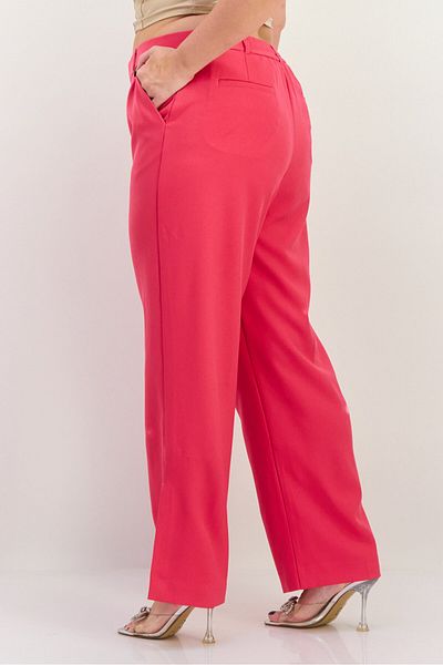 The Giving Movement Women Solid Split Hem Palazzo Pants, Dark Pink