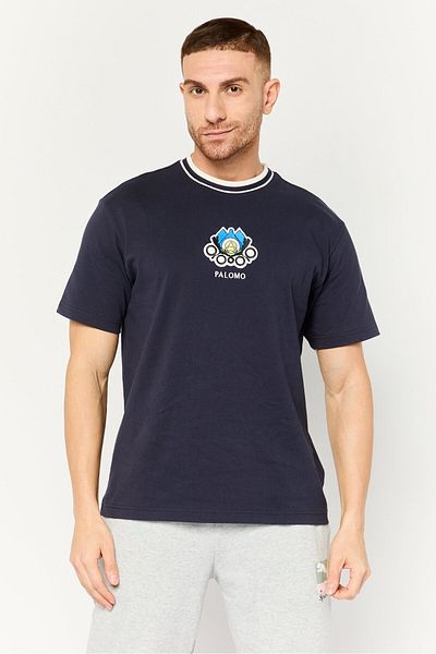 Puma x Palomo Men Sportswear Fit Short Sleeve Outdoor T-Shirt, Navy