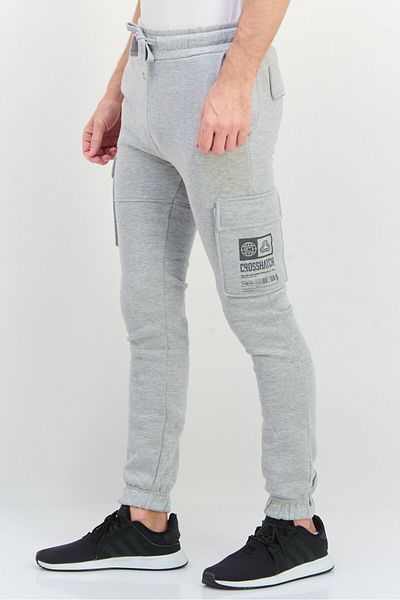 Crosshatch Men Sportswear Fit Outdoor Sweatpants, Heather Grey
