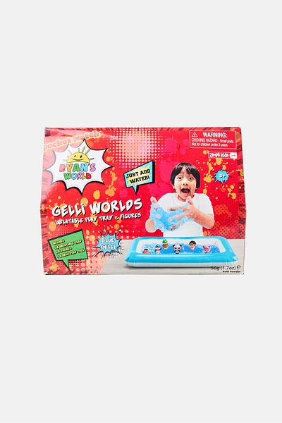 Ryan's World Gelli Worlds Inflatable Tray Childrens Imaginative Playset, Red Combo