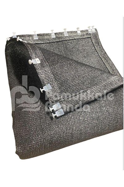 pamukkale branda Balcony Curtain Anthracite Jute Shade Curtain with Cornice Buckle (Widthxheight)