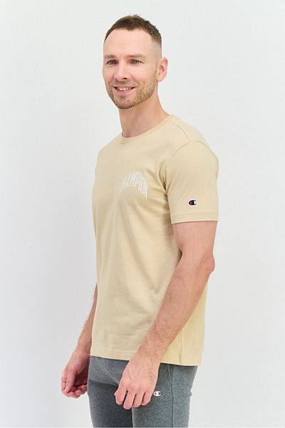 Champion Men Sportswear Fit Short Sleeve Outdoor T Shirt, Beige