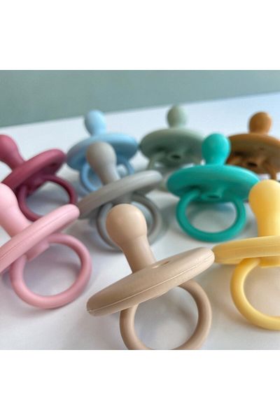 OiOi Silicone Pacifier 0+month - Mineral Blue