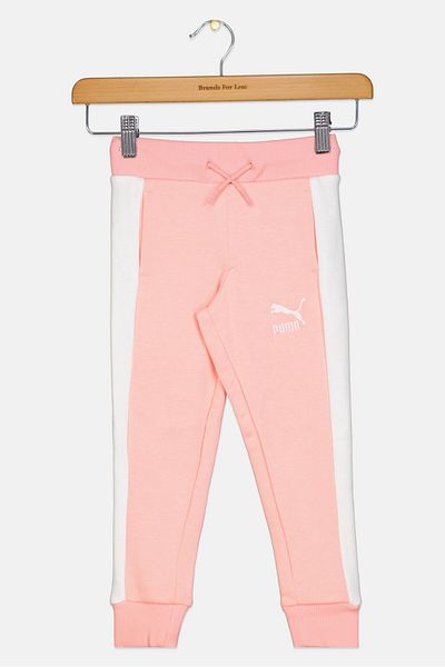 Puma Toddlers Girl Embroidered Logo Sweatpants, Pink