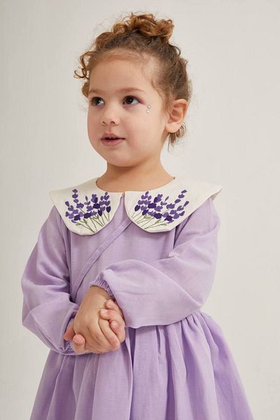 Teeny Weeny Kids Girl's Lavender Dress (Bag Is a Gift)