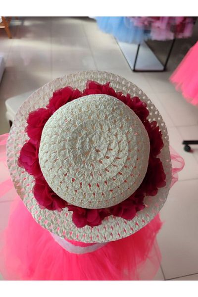 ABİYEKİDS Floral Girl Hat Trilby for 2/9 Years Aby206