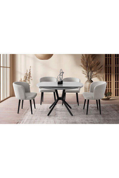 Levent Mobilya Aksesuar Talin Masa, Sis Gri, 120x70