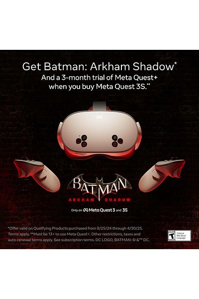 META Quest 3S 256GB — Get Batman: Arkham Shadow and Meta Quest+ Included — All-in-One Headset