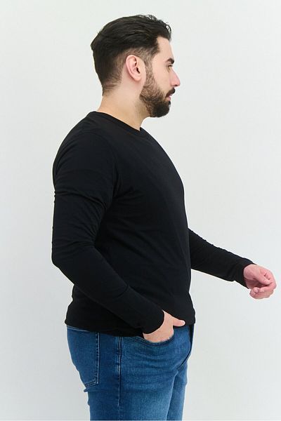 French Connection Men Crew Neck Long Sleeve Brand Logo T-Shirts, Black