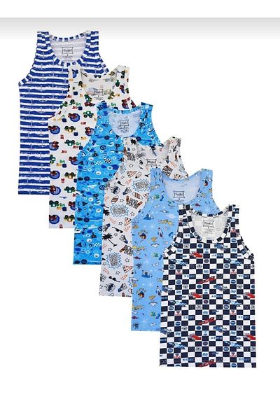 KEYAL Tutku Boys' Undershirt 4-Piece Children's Undershirt